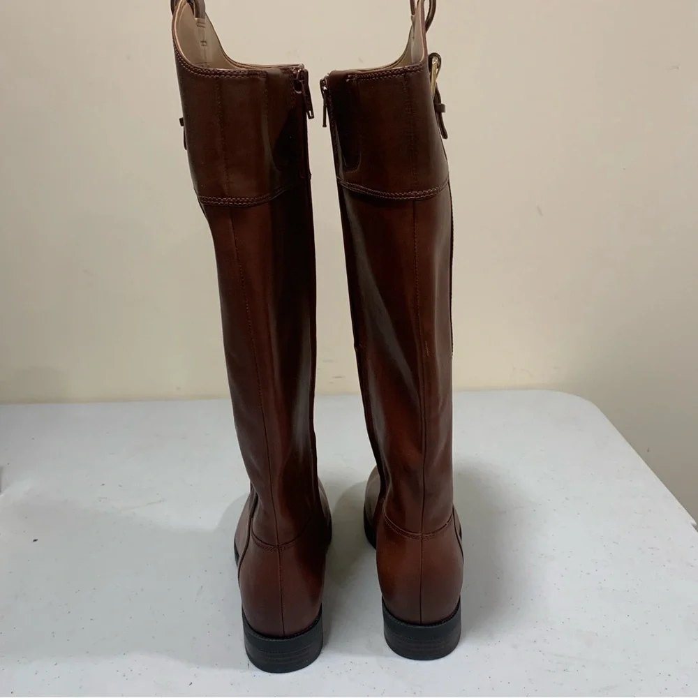 NWOB Vionic Phillipa Women High Shaft Boot 6.5 brown leather ridding boots 2207 - Picture 5 of 13